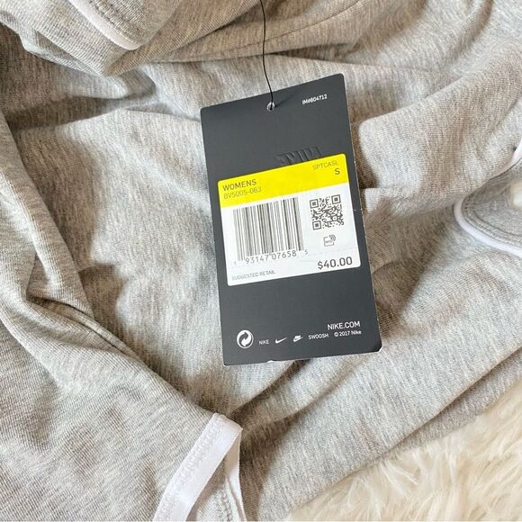 Nike Heather Gray Logo Bodysuit with White Accents - Picture 5 of 5